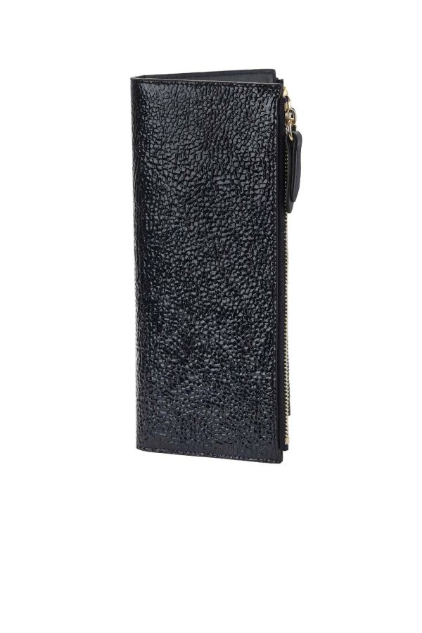 Lacivert Parlak Deri Kadın Cüzdan