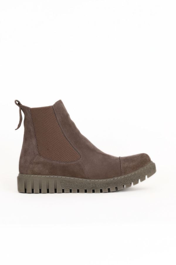 Vizon Süet Kadın Düz Bot