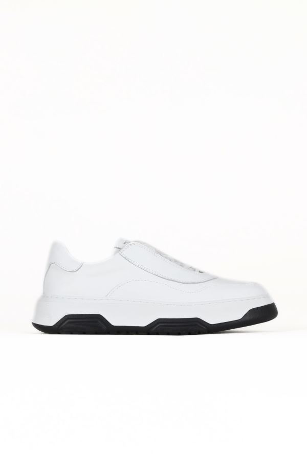 Beyaz Deri Kadın Spor Ayakkabı