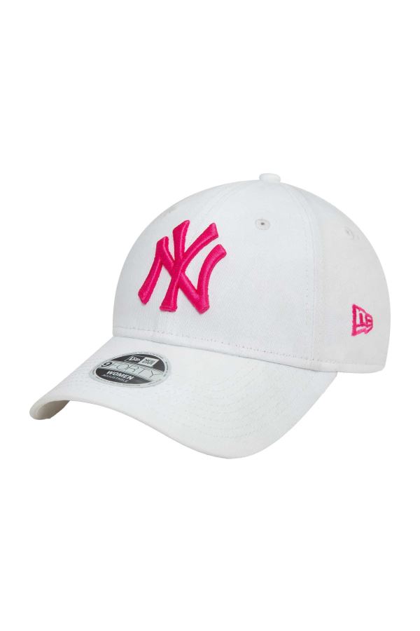 Beyaz New Era New Era Şapka - Wmns Metallic Logo 9FORTY New York Yankees