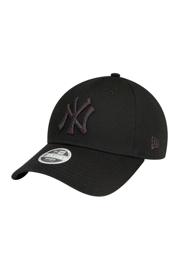 Siyah New Era New Era Şapka - Wmns Metallic Logo 9FORTY New York Yankees