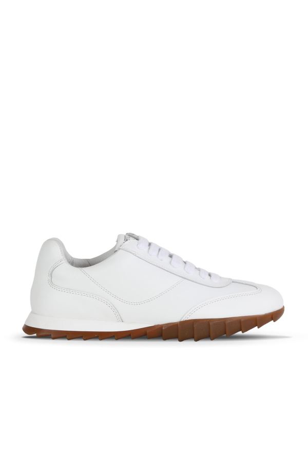 Beyaz Deri Kadın Spor Ayakkabı