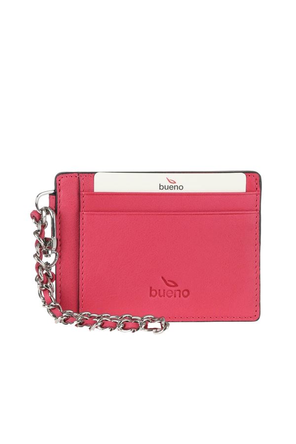 Fuşya Koyu Deri Unisex Kartlık