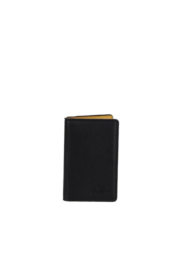 Siyah Sarı Deri Unisex Kartlık