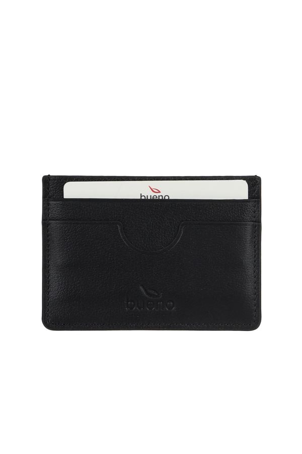 Siyah Deri Unisex Kartlık