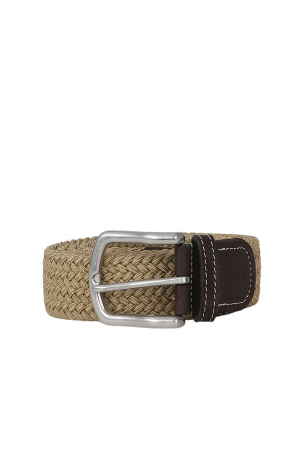 Bej Elastik Deri Erkek Kemer