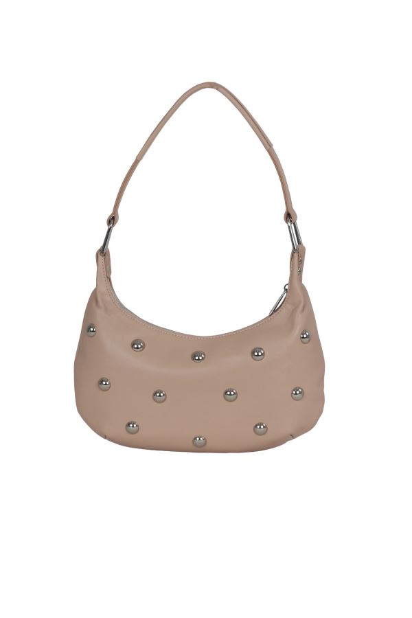 Nud Deri Kadın Kol Çantası