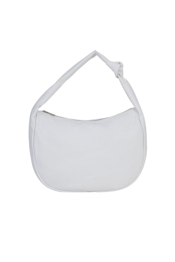 Beyaz Deri Kadın Kol Çantası