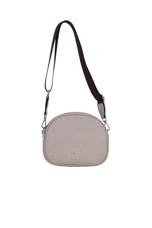 Gri Deri Kadın Kol Çantası