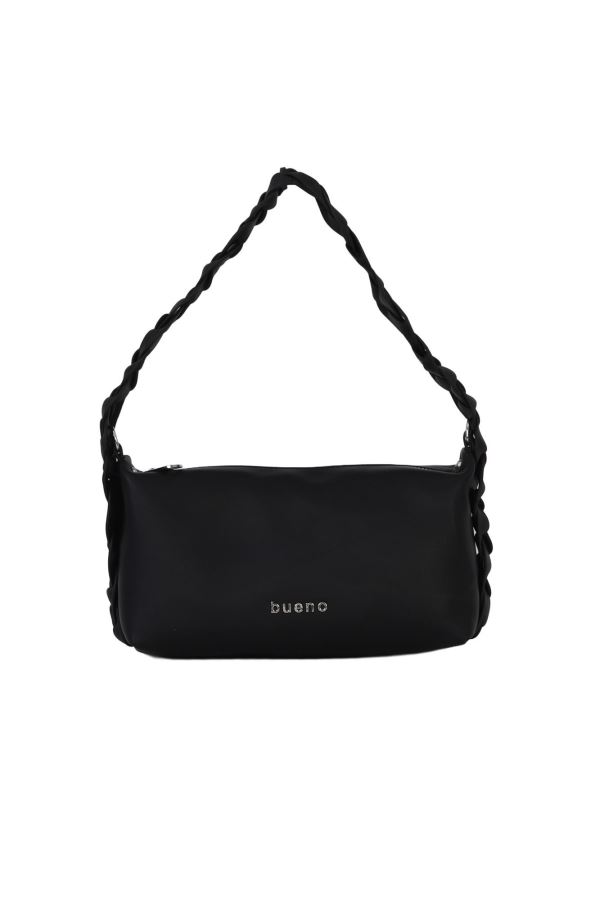 Siyah Deri Kadın Kol Çantası