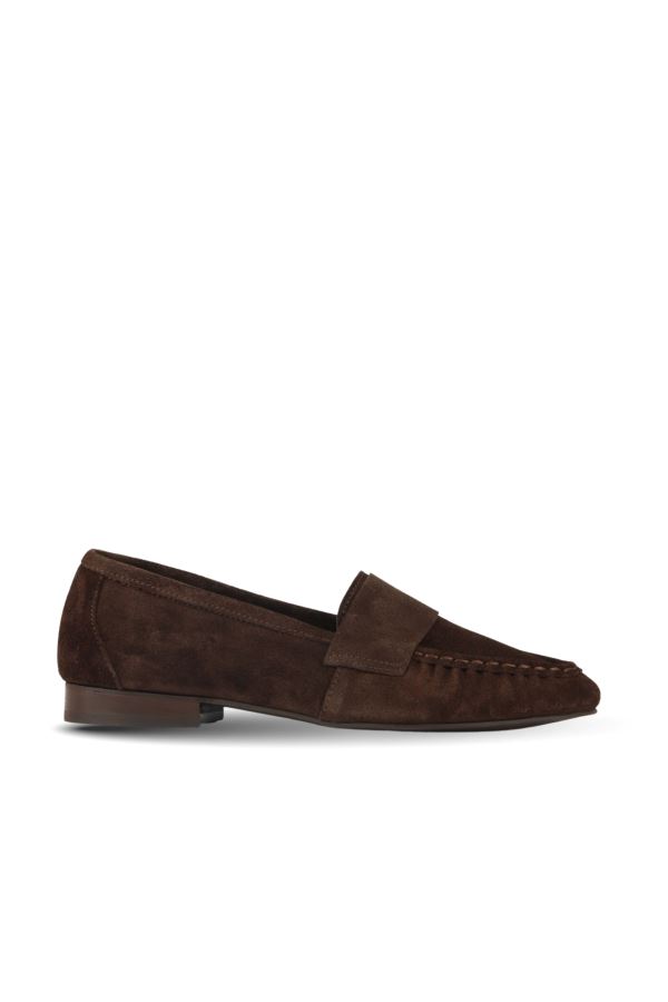 Kahverengi Süet Kadın Loafer