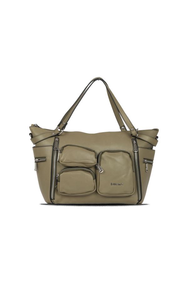 Yeşil Deri Kadın Omuz Çantası