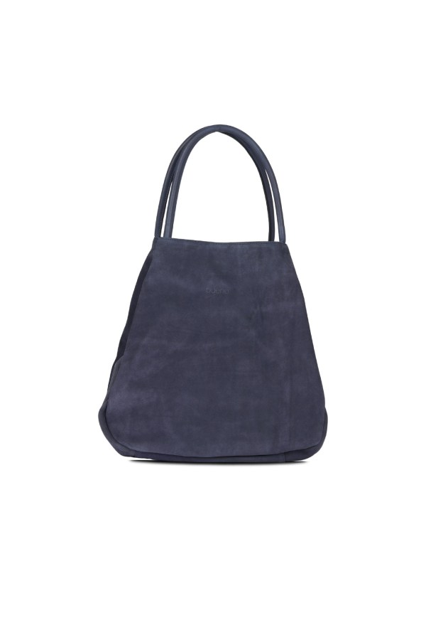 Lacivert Süet Kadın Omuz Çantası
