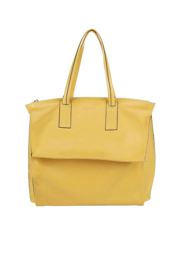 Sarı Flotter Deri Kadın Çapraz Çanta