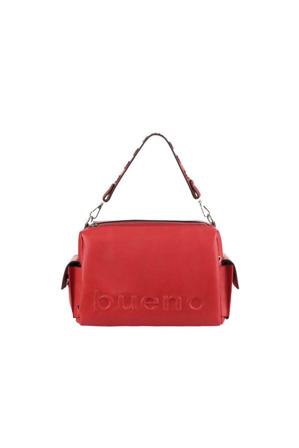 Kırmızı Sct Deri Kadın Omuz Çantası