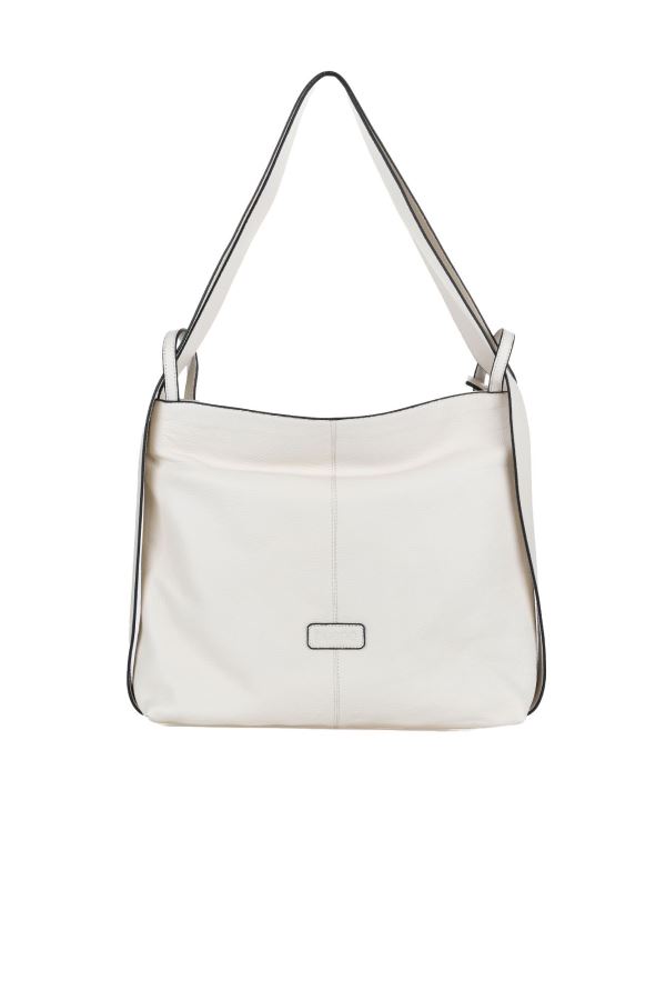 Bej Flotter Deri Kadın Omuz Çantası