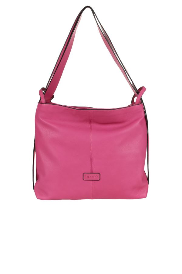 Fuşya Flotter Deri Kadın Omuz Çantası