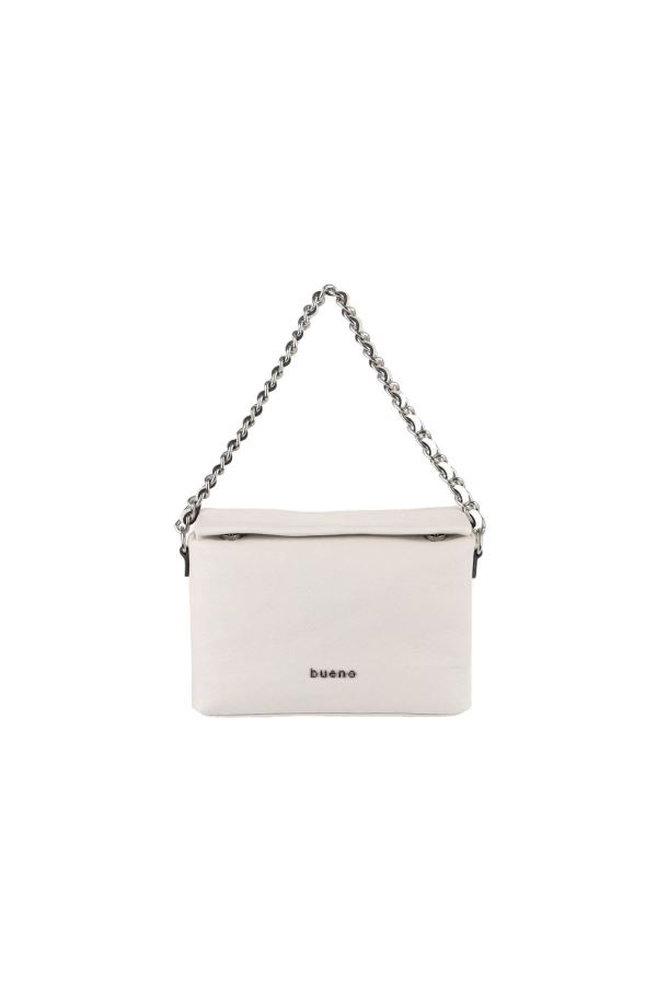 Bej Deri Kadın Omuz Çantası