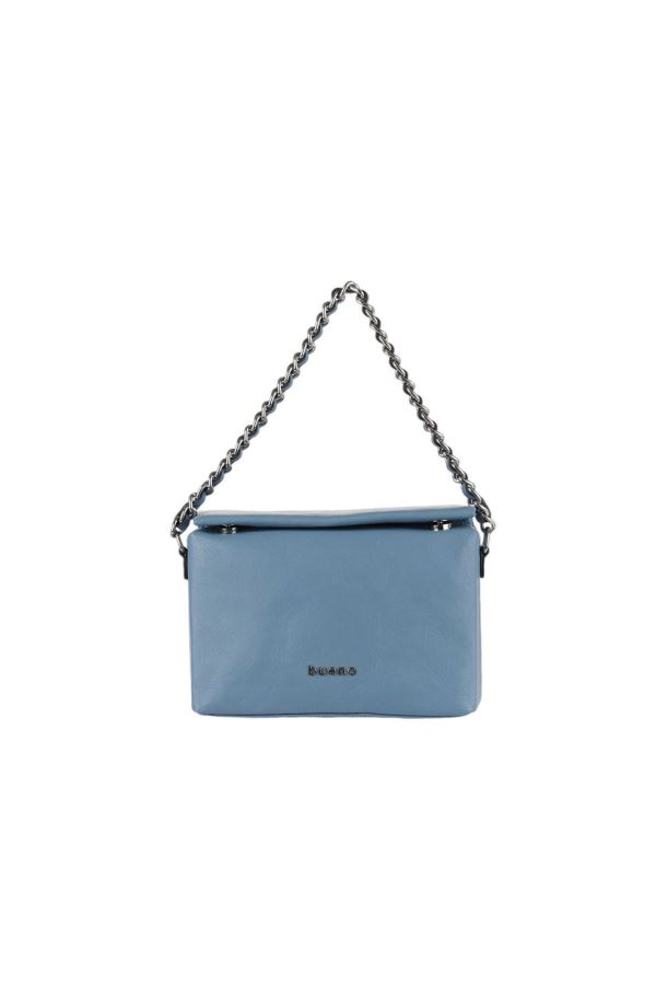 Mavi Açık Deri Kadın Omuz Çantası