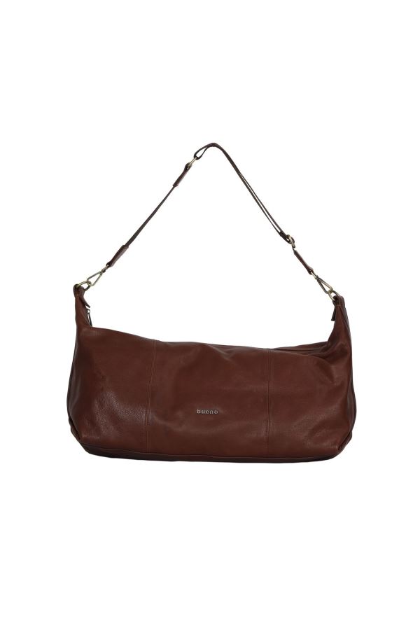 Kahverengi Açık Npl Deri Unisex Omuz Çantası