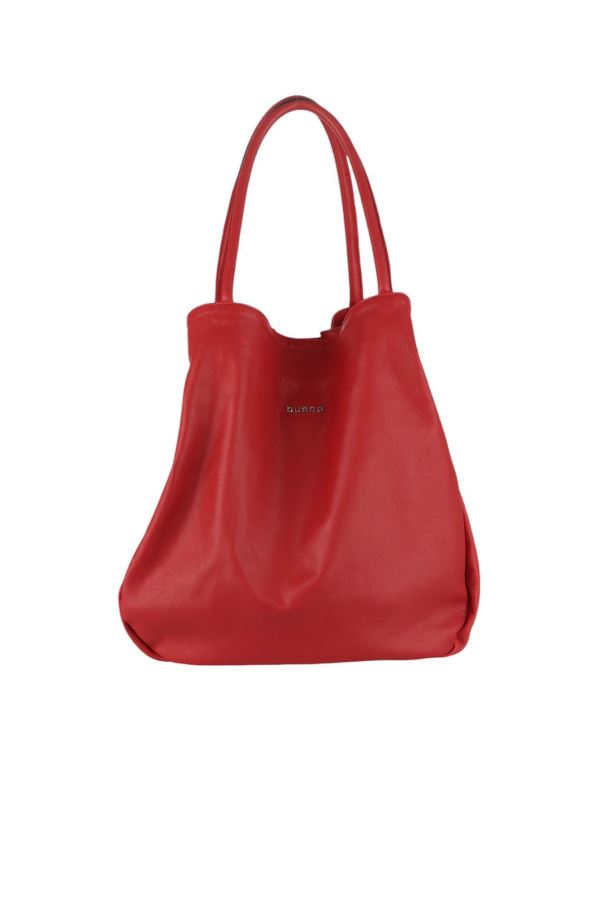 Kırmızı Sct Deri Kadın Omuz Çantası