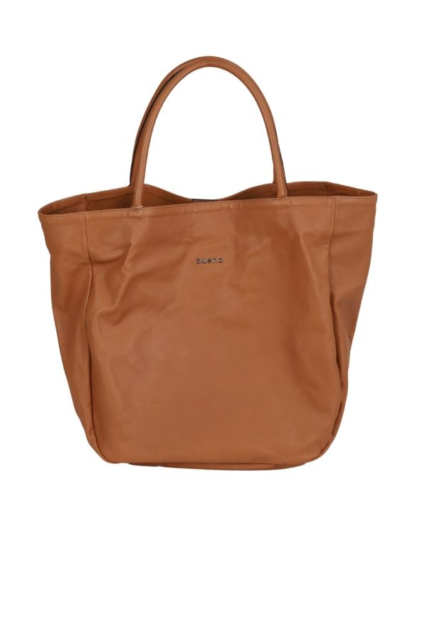 Taba Koyu Deri Kadın Omuz Çantası