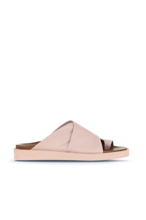 Pudra Deri Kadın Parmak Arası Terlik