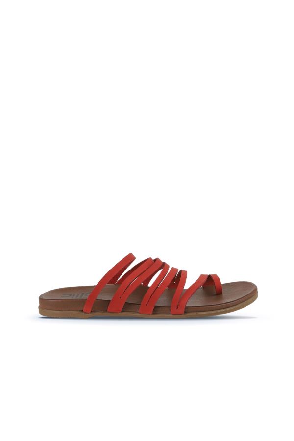 Kırmızı Nubuk Kadın Parmak Arası Terlik