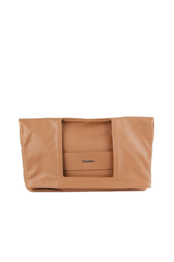 Taba Koyu Deri Kadın Portföy Çanta