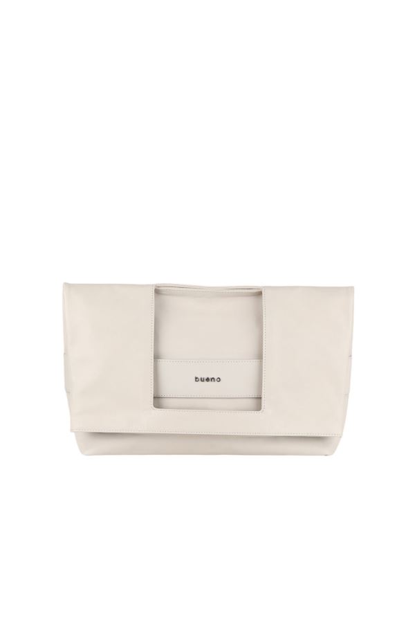 Bej Deri Kadın Portföy Çanta