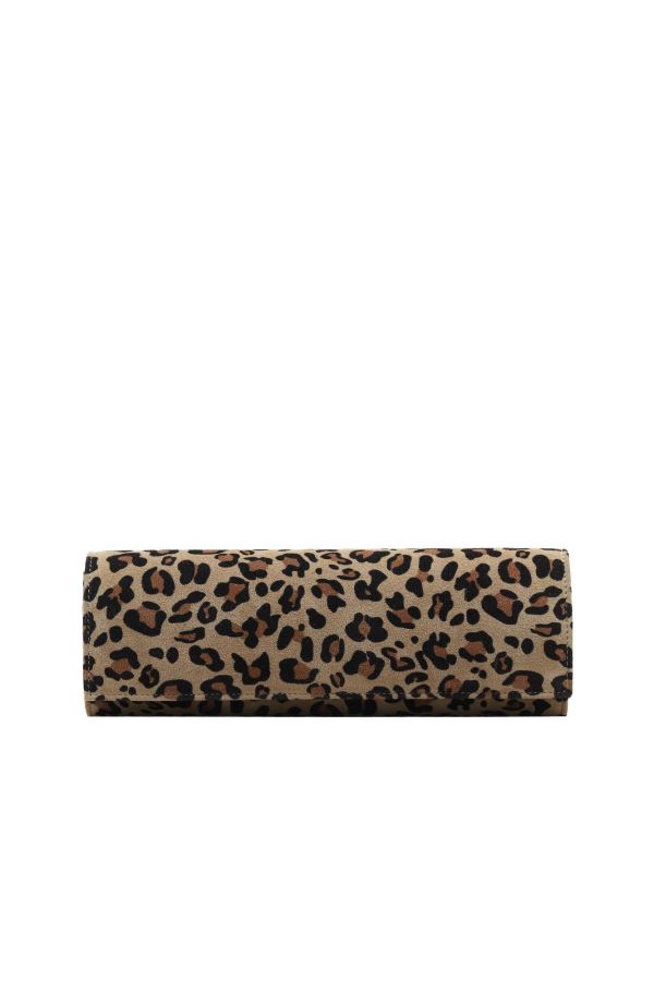 Leopar Süet Kadın Portföy Çanta