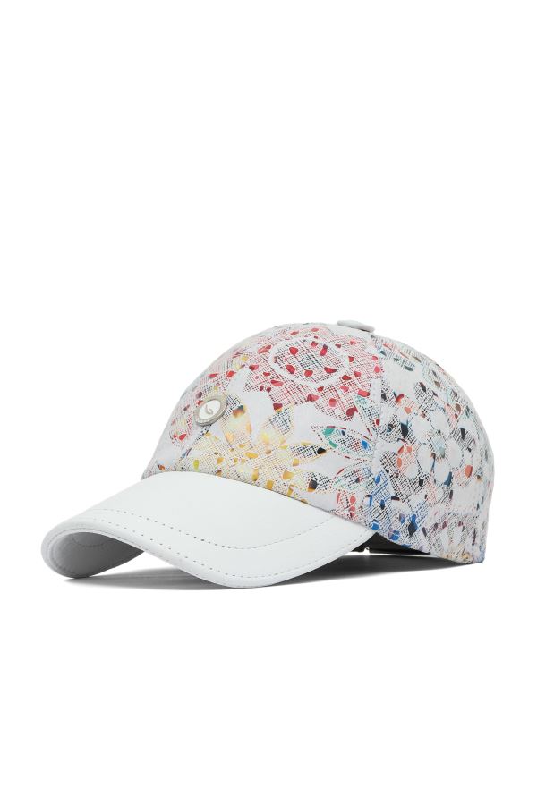 Beyaz Deri-Anamone Deri Kadın Şapka