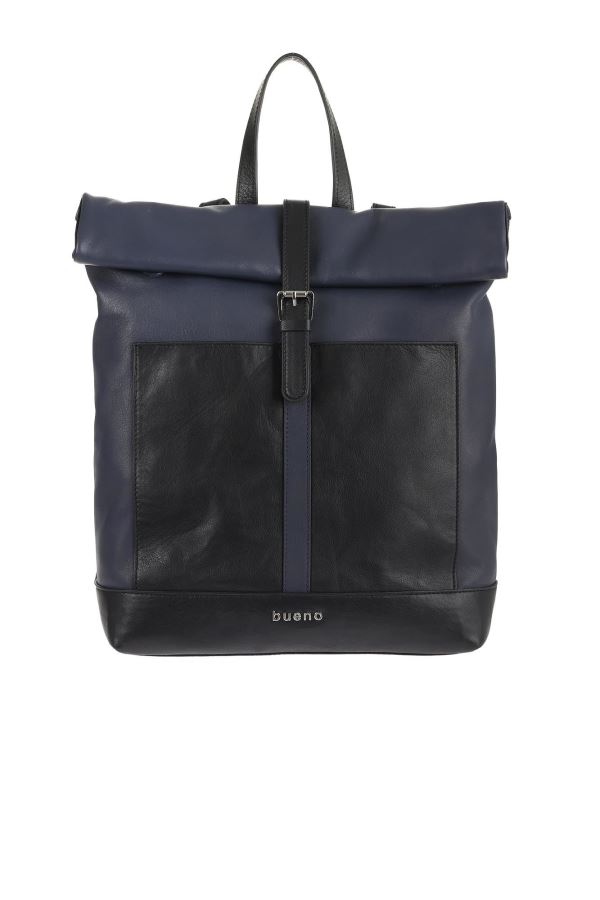 Lacivert Siyah Deri Kadın Sırt Çantası