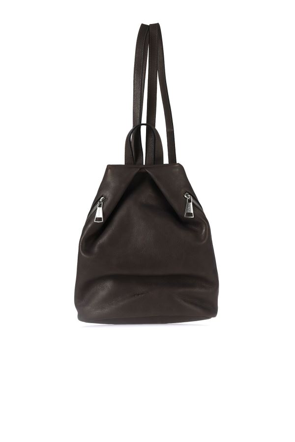 Kahverengi Koyu Deri Kadın Sırt Çantası