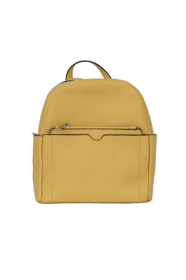 Sarı Deri Kadın Sırt Çantası