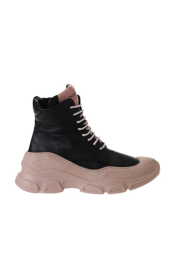 Siyah Pudra Deri Kadın Spor Bot 