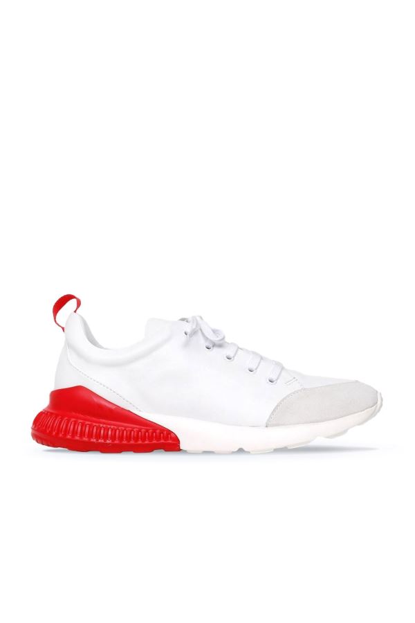 Beyaz Kırmızı Deri Erkek Spor Ayakkabı