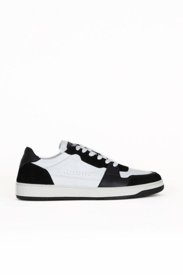 Siyah Beyaz Multi Deri Erkek Spor Ayakkabı