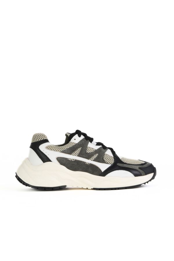 Siyah Deri-File Erkek Spor Ayakkabı