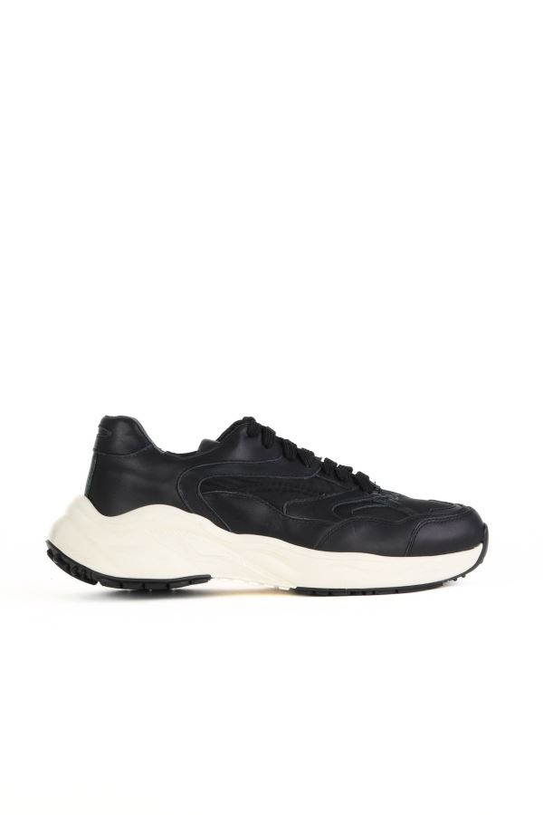 Siyah Deri Erkek Spor Ayakkabı