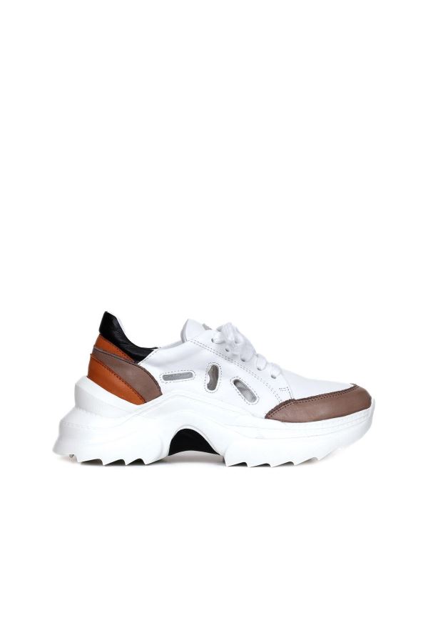 Vizon Deri Kadın Spor Ayakkabı