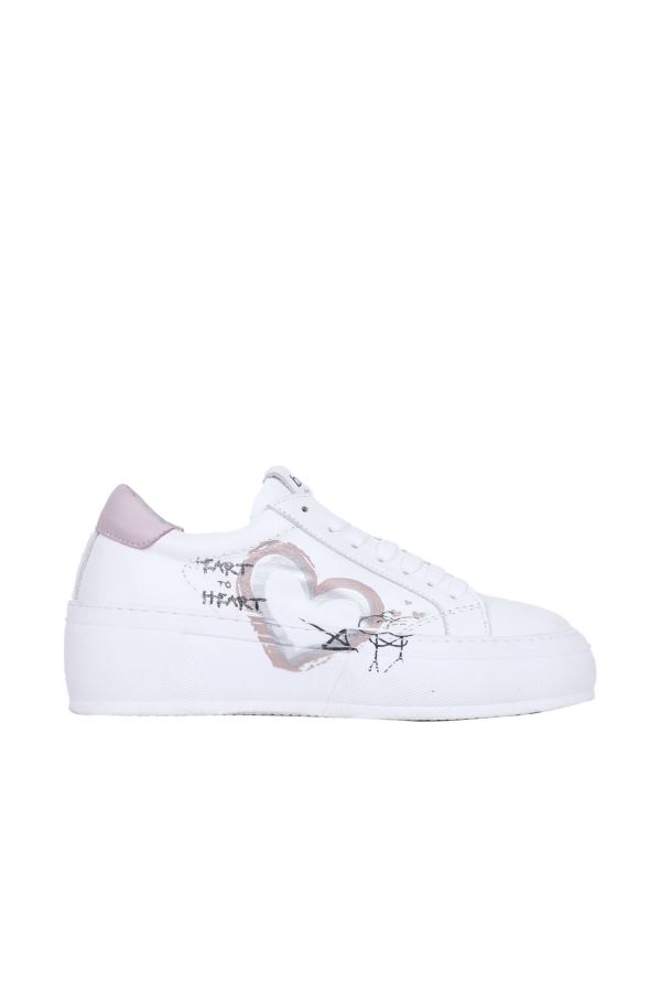 Beyaz B18C01 Kadın Dolgu Topuklu Spor Ayakkabı