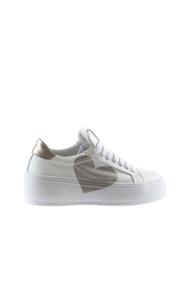 Beyaz B04C07 Kadın Dolgu Topuklu Spor Ayakkabı