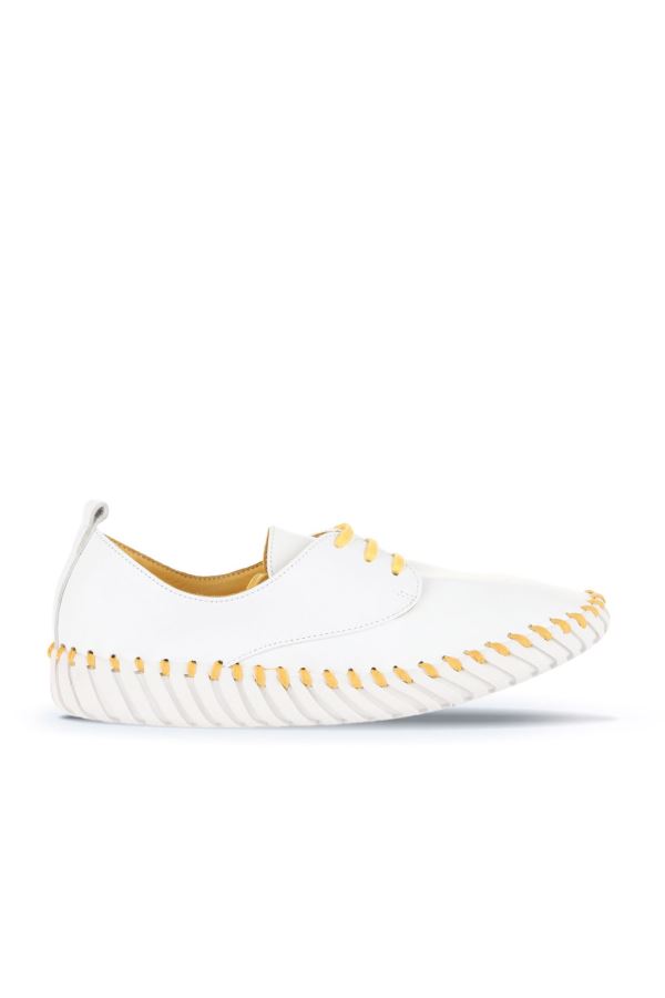 Sarı Deri Kadın Günlük Ayakkabı