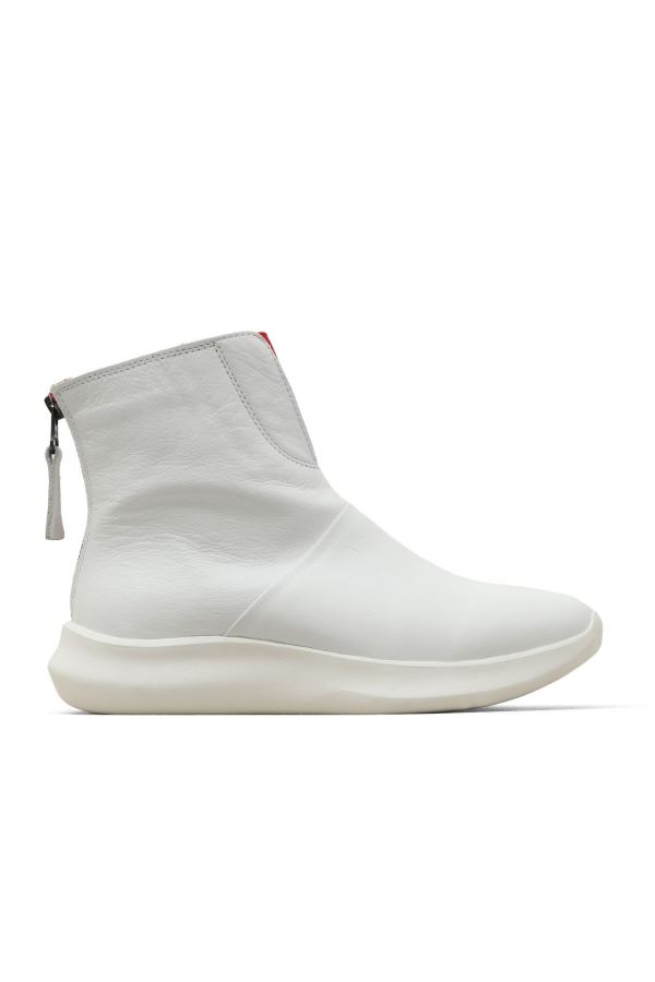 Kırmızı Deri Kadın Spor Bot 