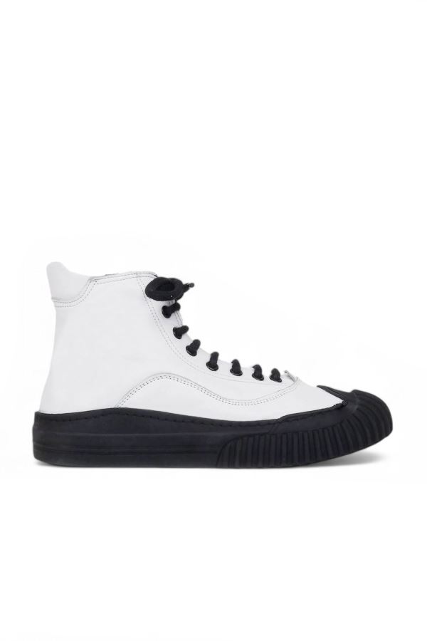 Beyaz Deri Kadın Spor Bot 