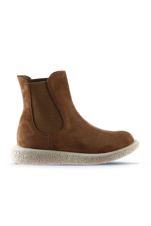 Taba Açık Süet Kadın Düz Bot