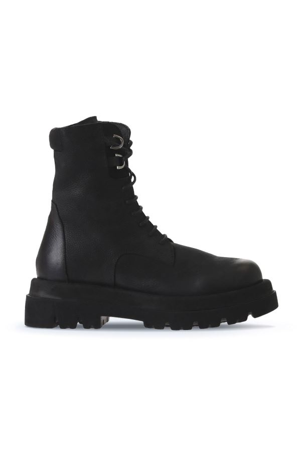 Siyah Nubuk Kadın Dolgu Topuklu Bot