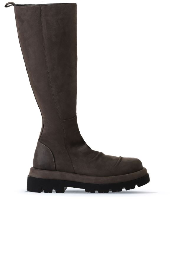 Gri Nubuk Kadın Düz Çizme