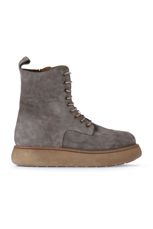 Vizon Süet Kadın Dolgu Topuklu Bot